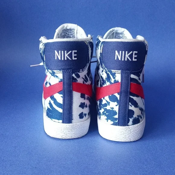 Nike Blazer Mid 77' Vintage 5Y Tie Dye USA Red White Blue Shoes C27882-600 - Picture 3 of 15